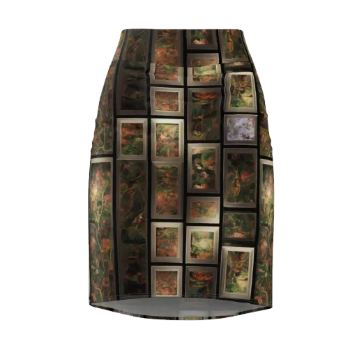 Curated Wilds on a Pencil Skirt