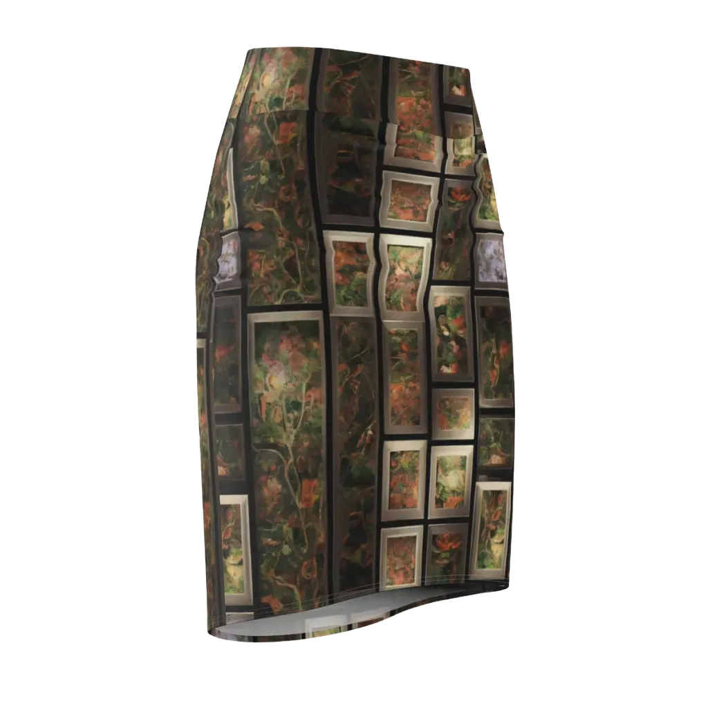 Curated Wilds on Pencil Skirt — Front Side
