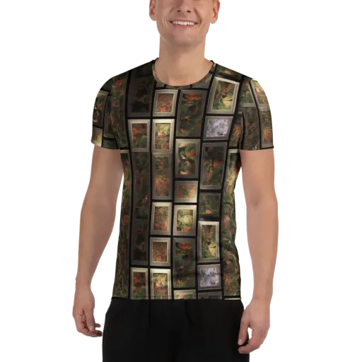 Curated Wilds on a Men's Athletic T-Shirt