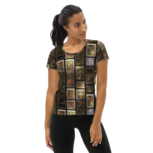 Curated Wilds on a Women's Athletic T-Shirt