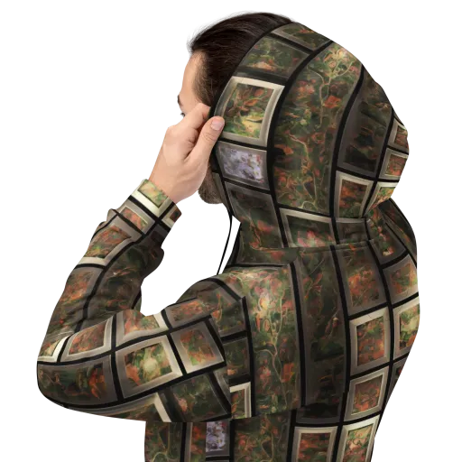 Curated Wilds on a Hoodie