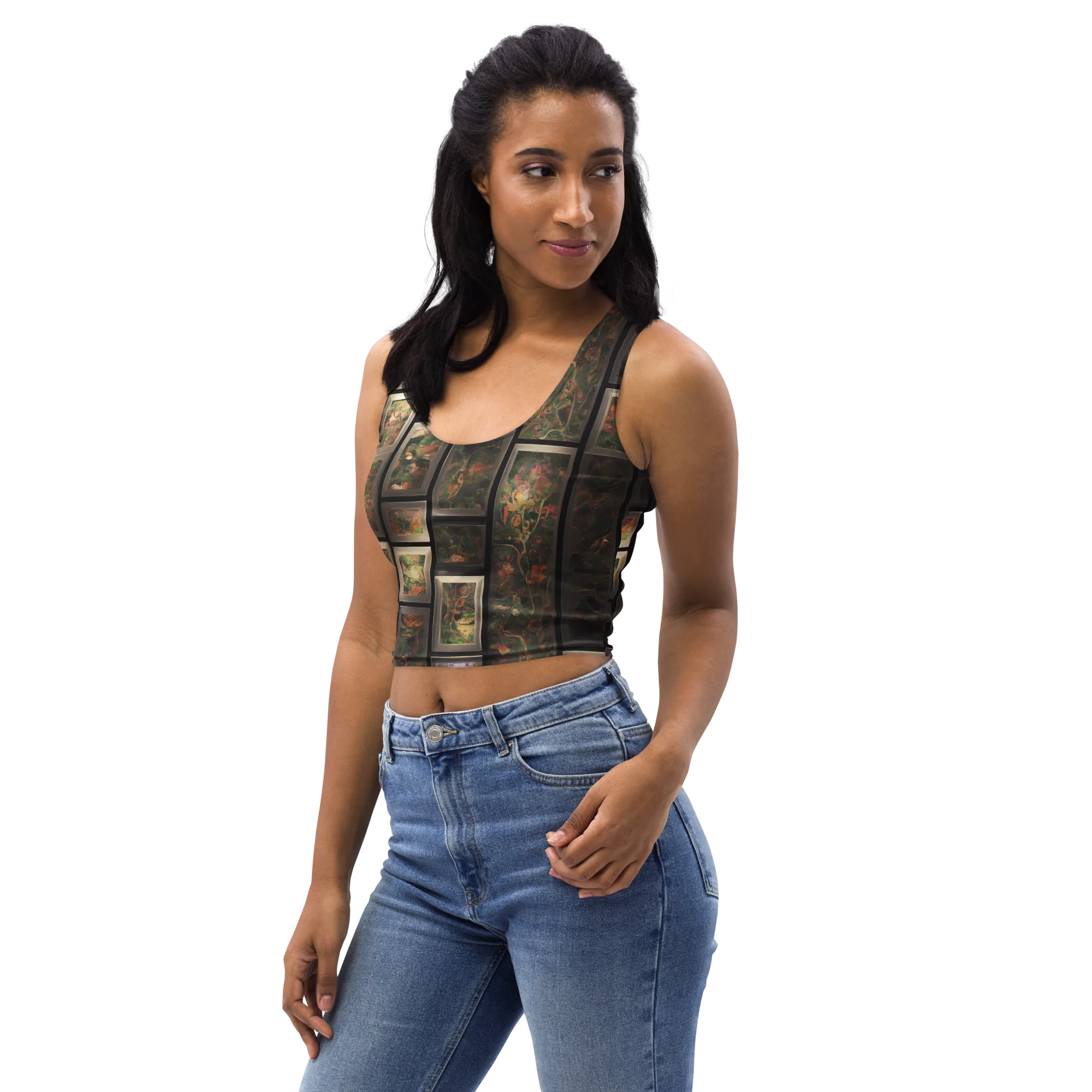 Curated Wilds on Crop Top — Left Front