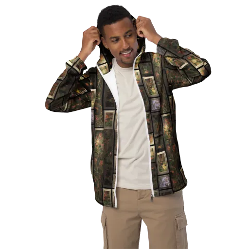 Curated Wilds on a Men's Windbreaker