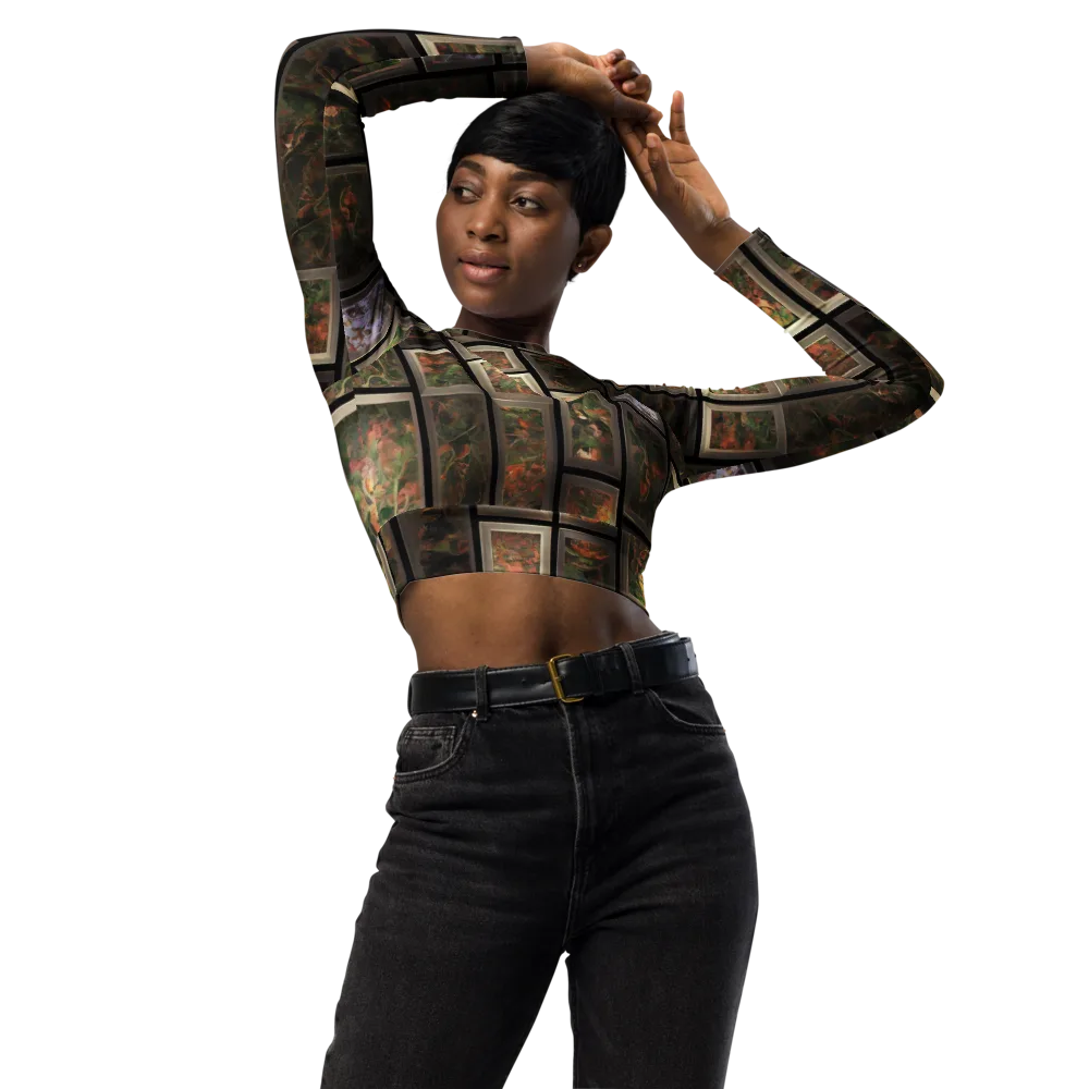 Curated Wilds on Long Sleeve Crop Top — Front