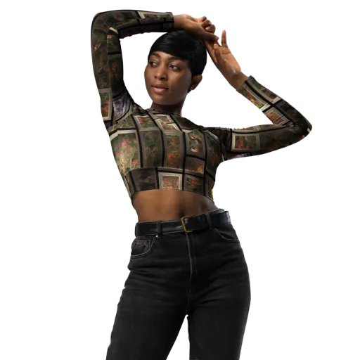 Curated Wilds on a Long Sleeve Crop Top