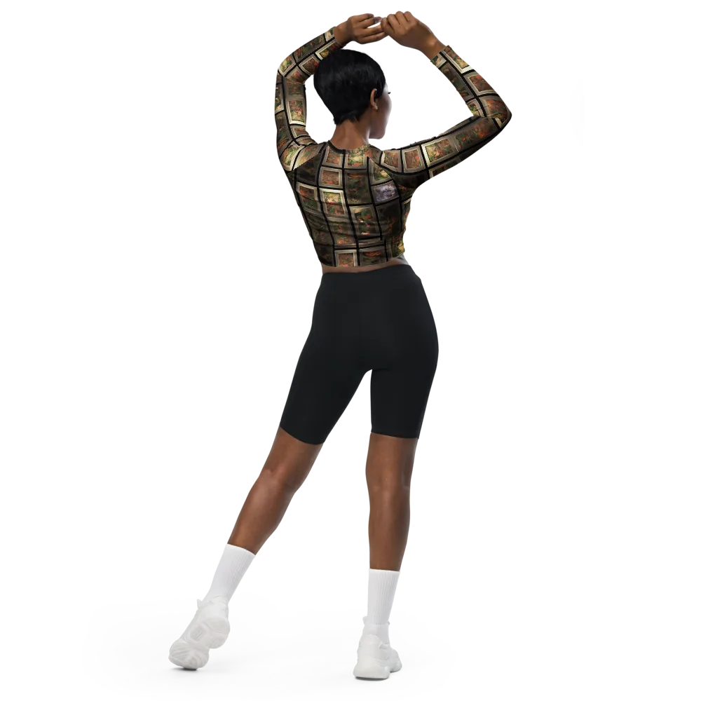 Curated Wilds on Long Sleeve Crop Top — Back