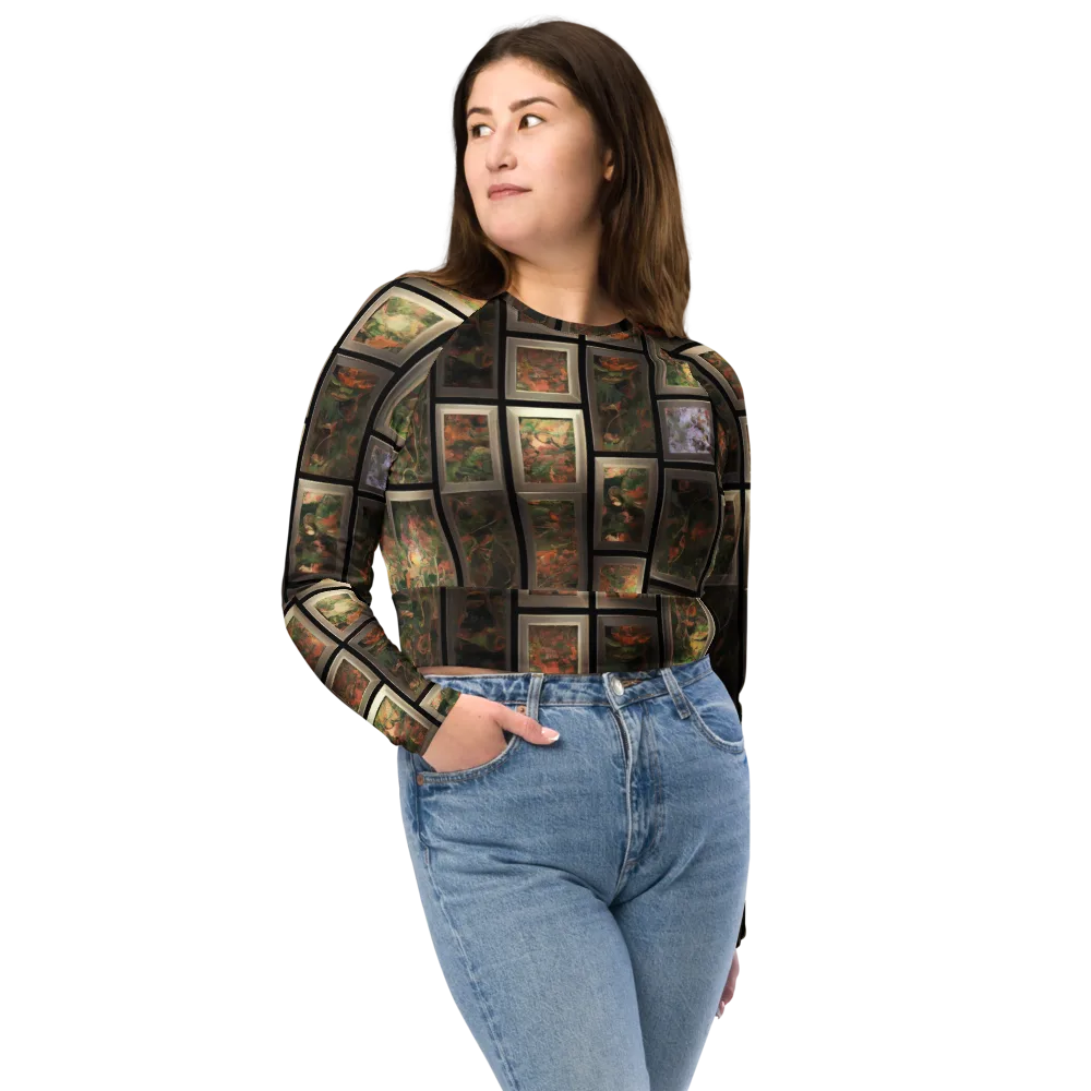Curated Wilds on Long Sleeve Crop Top — Front