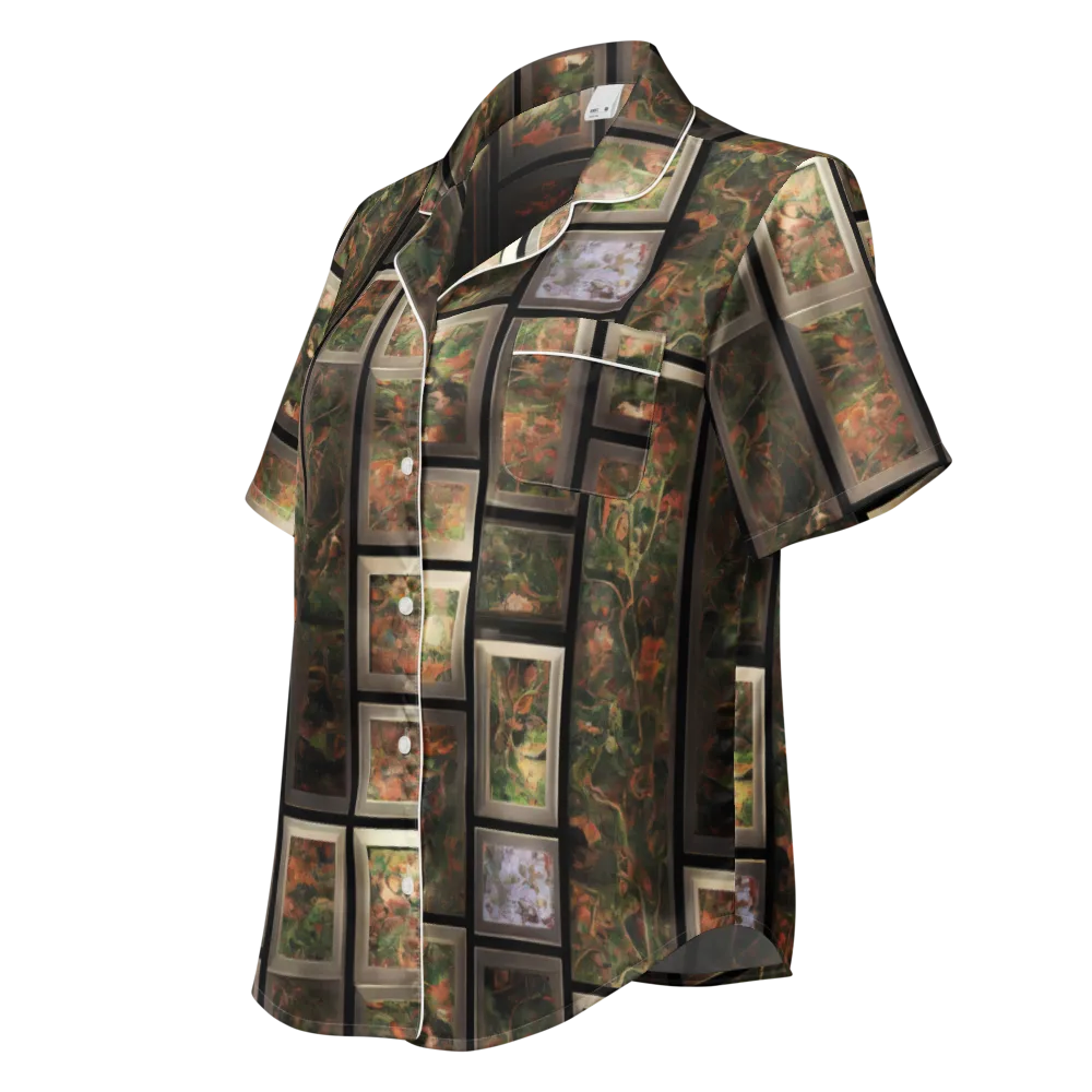 Curated Wilds on Women's Short Sleeve Pajama Top — Left Front
