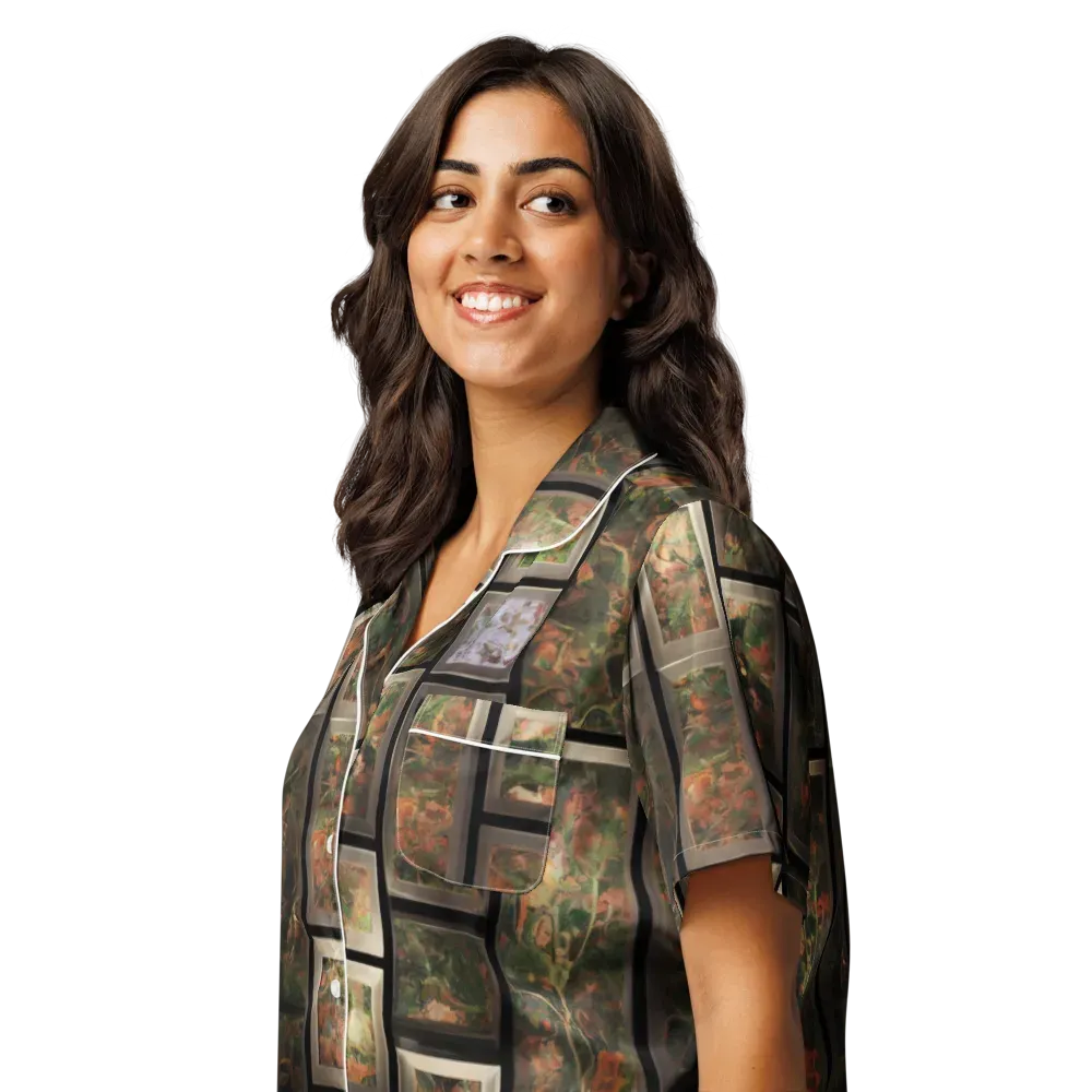 Curated Wilds on Women's Short Sleeve Pajama Top — Left Front