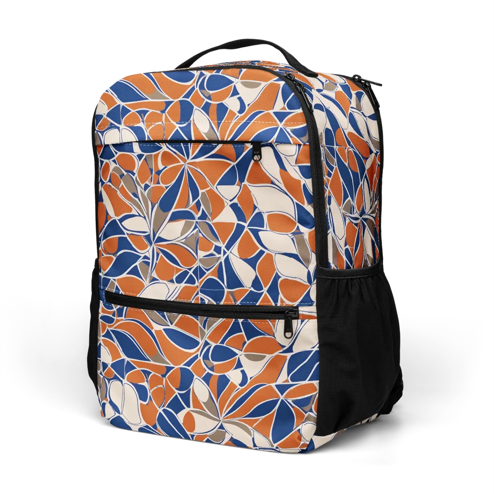 Cobalt Citrus Bloom on Utility Backpack — Left Front