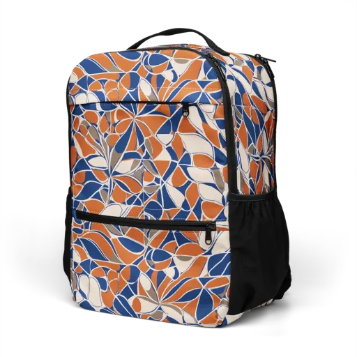 Cobalt Citrus Bloom on a Utility Backpack