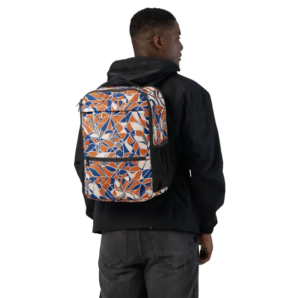 Cobalt Citrus Bloom on Utility Backpack — Back