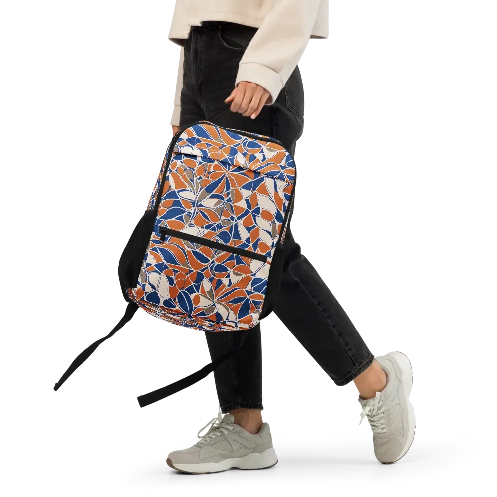 Cobalt Citrus Bloom on Utility Backpack — Front