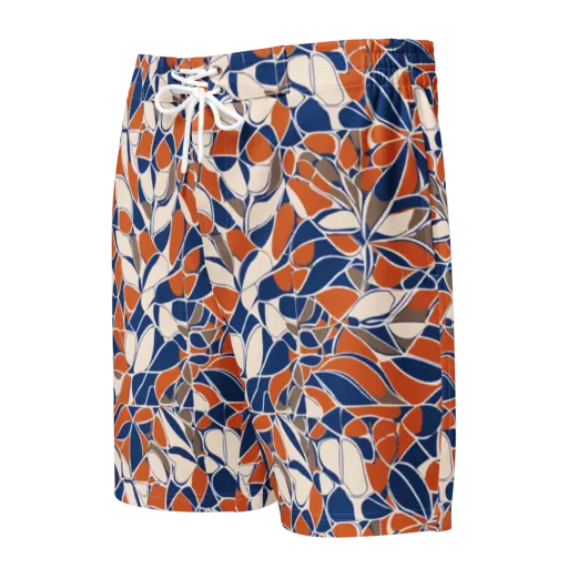 Cobalt Citrus Bloom on a Men's Board Shorts