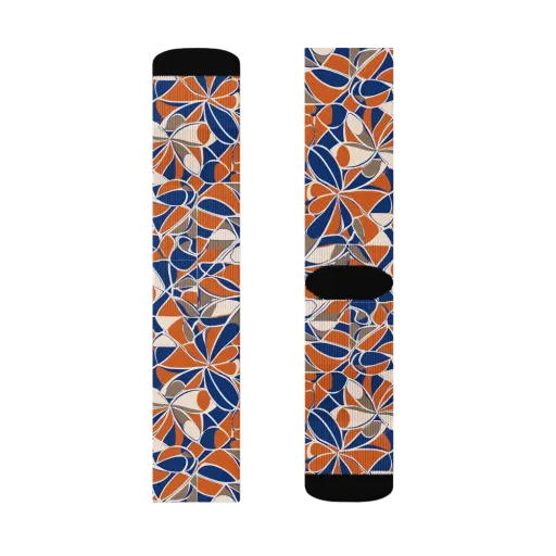 Cobalt Citrus Bloom on a Socks