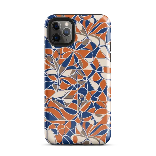 Cobalt Citrus Bloom on a Tough Case for iPhone®