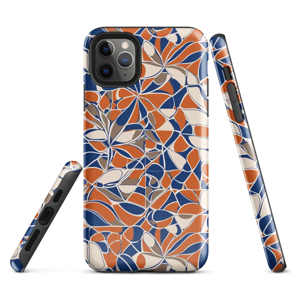 Cobalt Citrus Bloom on Tough Case for iPhone® — Front