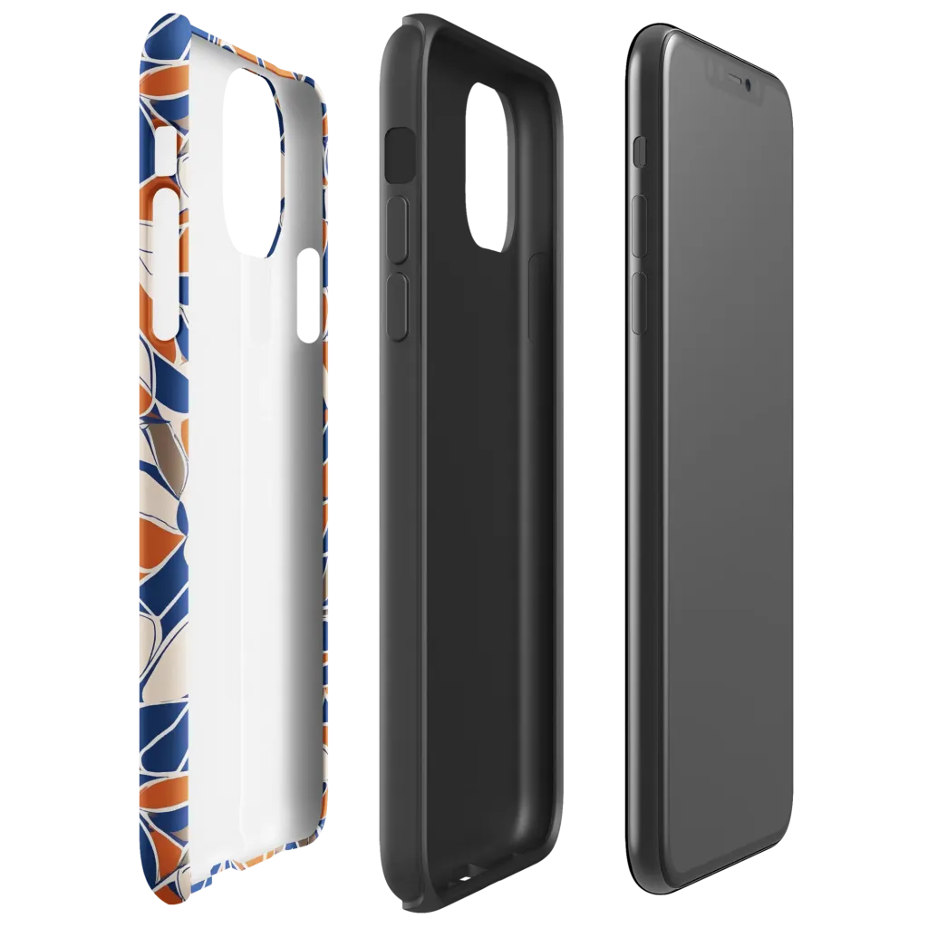 Cobalt Citrus Bloom on Tough Case for iPhone® — Right