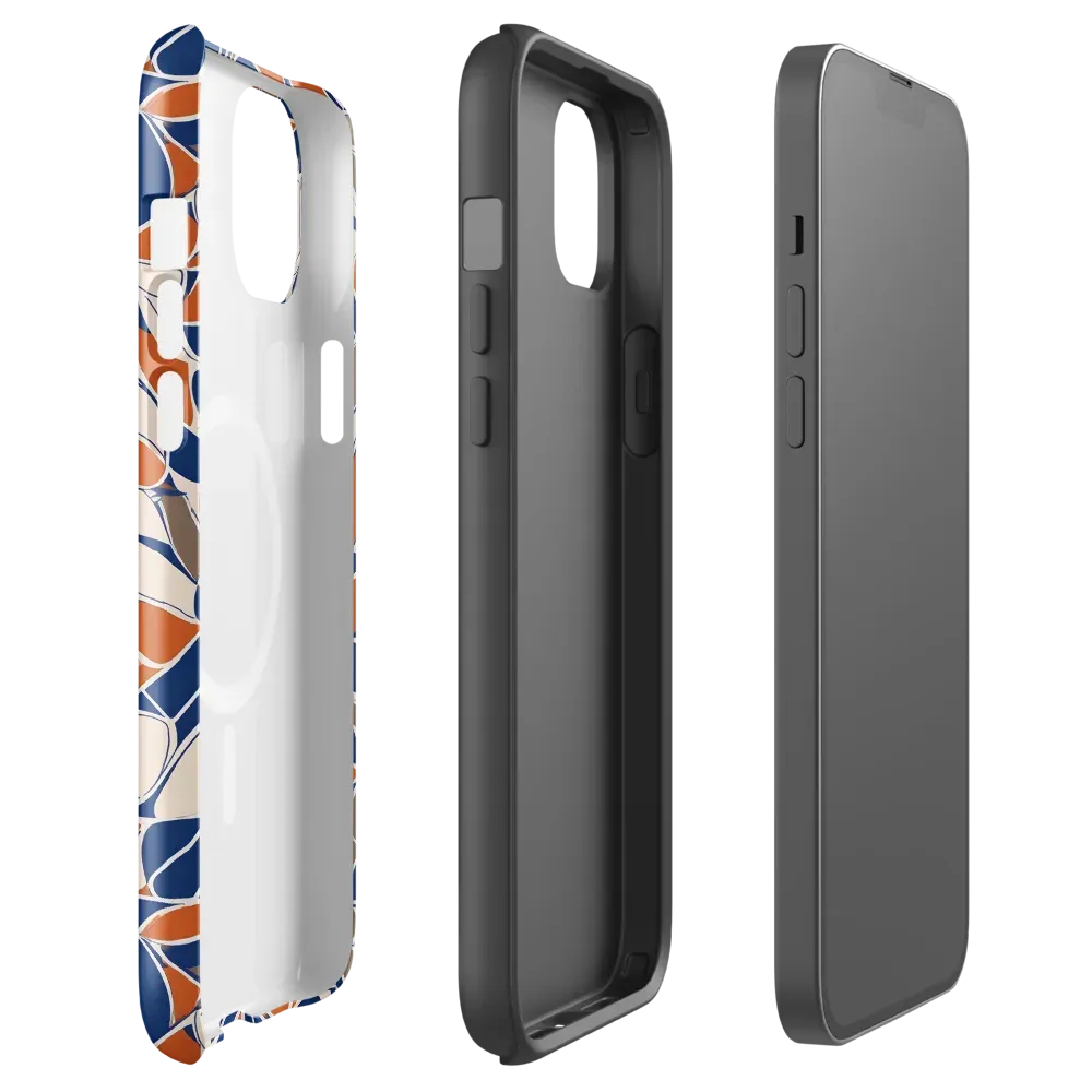 Cobalt Citrus Bloom on MagSafe Tough Case for iPhone® — Front