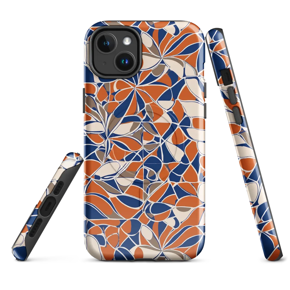 Cobalt Citrus Bloom on MagSafe Tough Case for iPhone® — Front