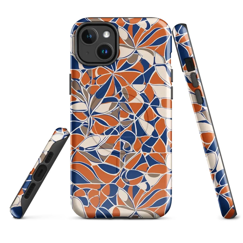 Cobalt Citrus Bloom on MagSafe Tough Case for iPhone® — Front
