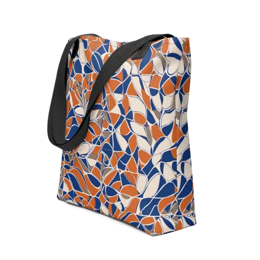 Cobalt Citrus Bloom on a Tote Bag