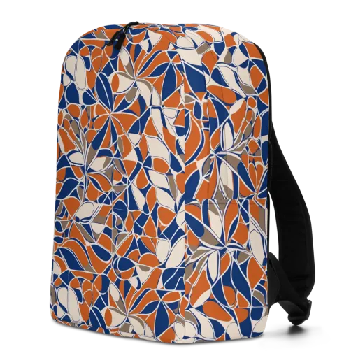 Cobalt Citrus Bloom on a Minimalist Backpack