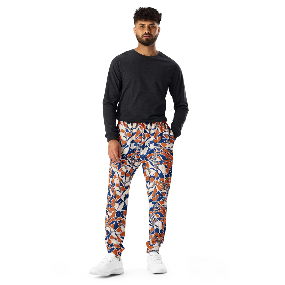Cobalt Citrus Bloom on Men's Joggers — Front