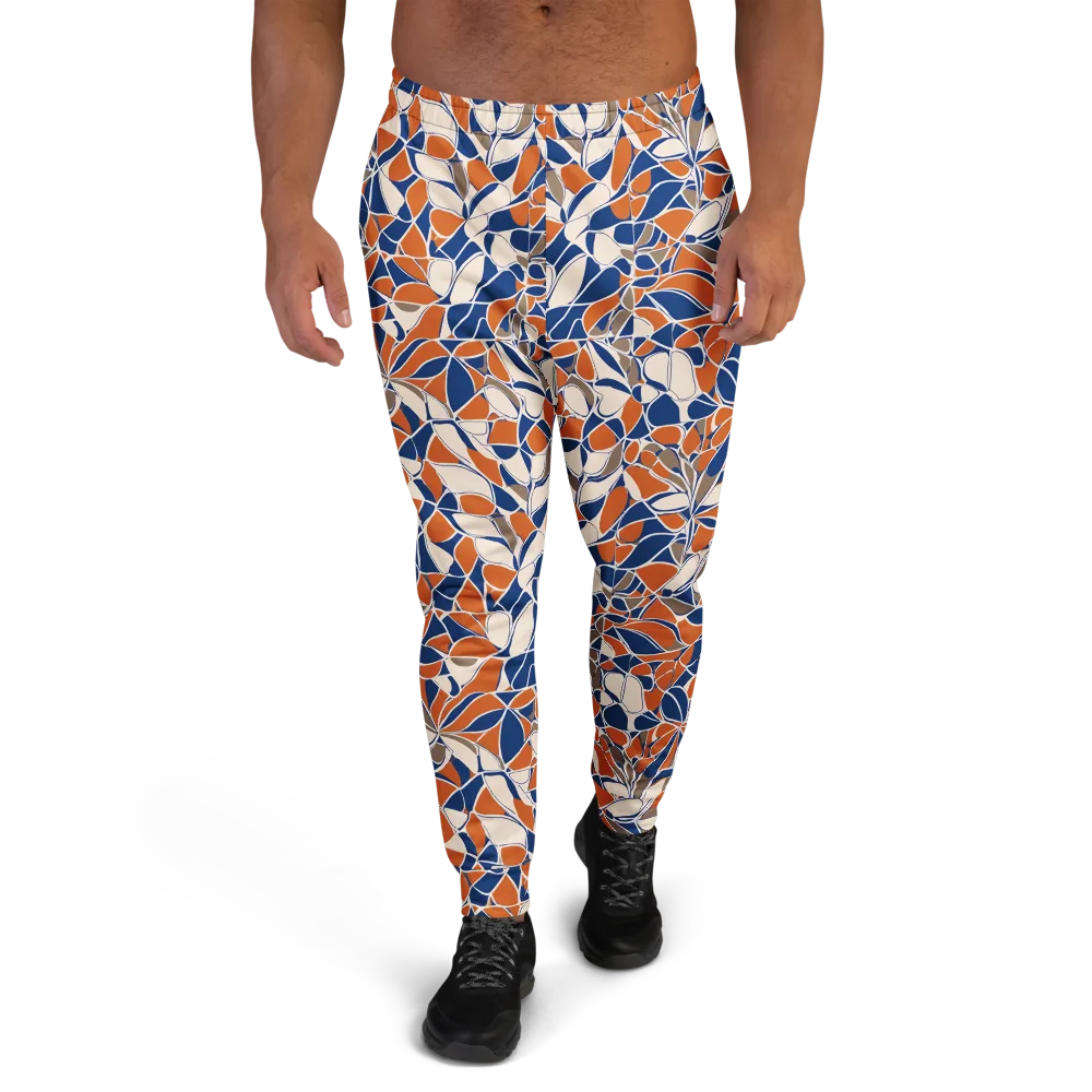 Cobalt Citrus Bloom on Men's Joggers — Front