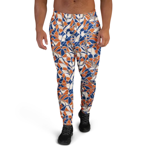 Cobalt Citrus Bloom on a Men's Joggers