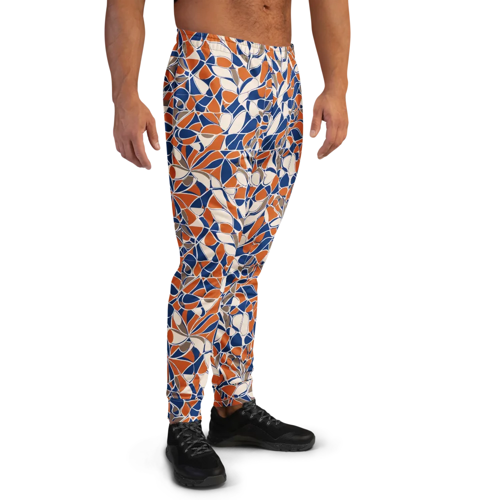 Cobalt Citrus Bloom on Men's Joggers — Right