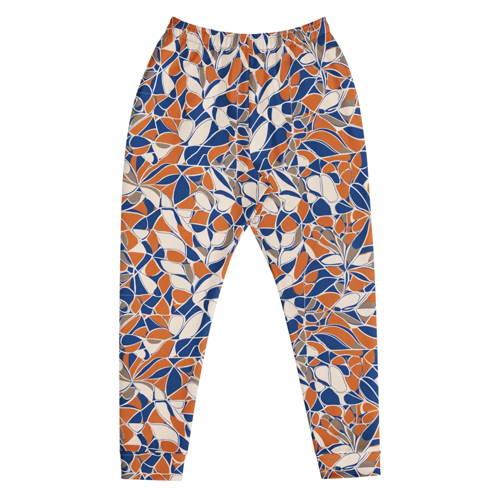 Cobalt Citrus Bloom on Men's Joggers — Front