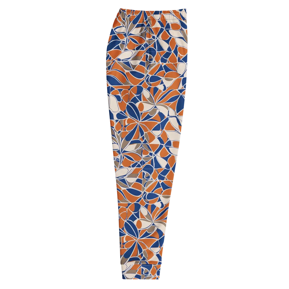 Cobalt Citrus Bloom on Men's Joggers — Right