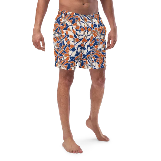 Cobalt Citrus Bloom on a Swim Trunks