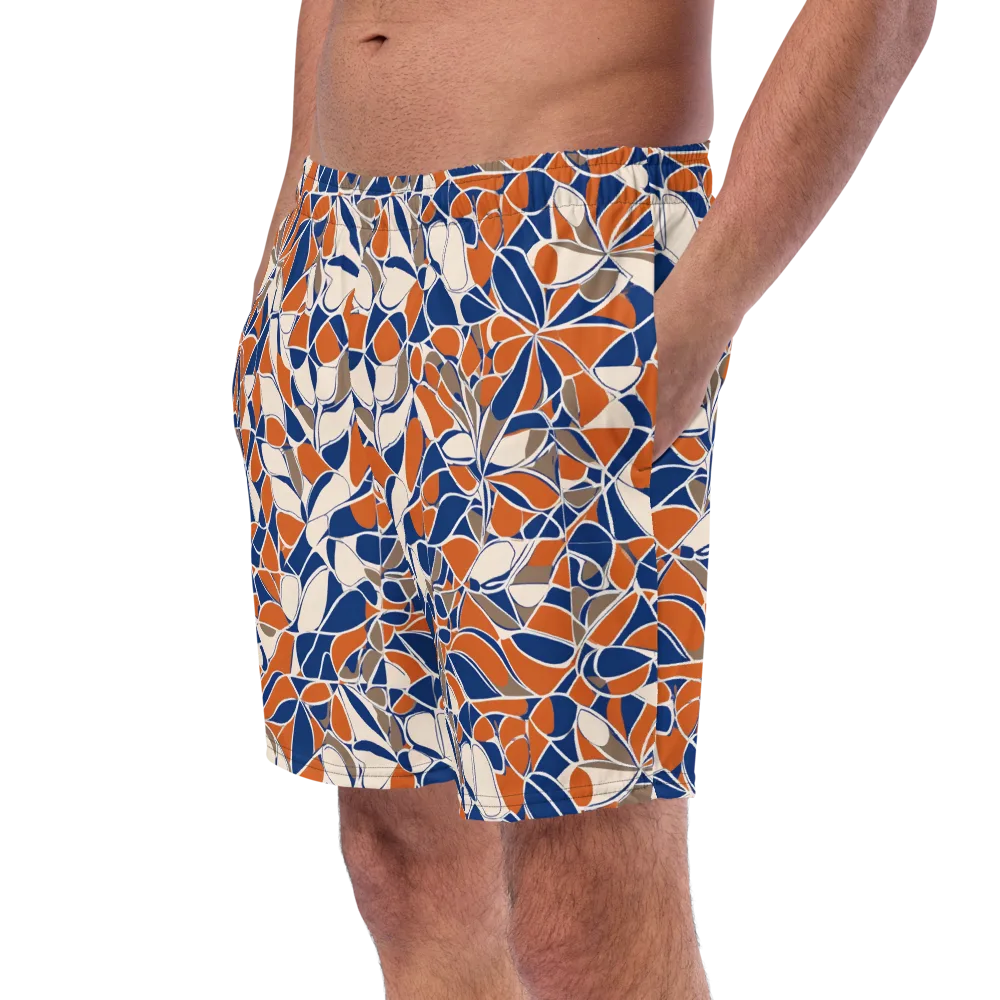 Cobalt Citrus Bloom on Swim Trunks — Left Front