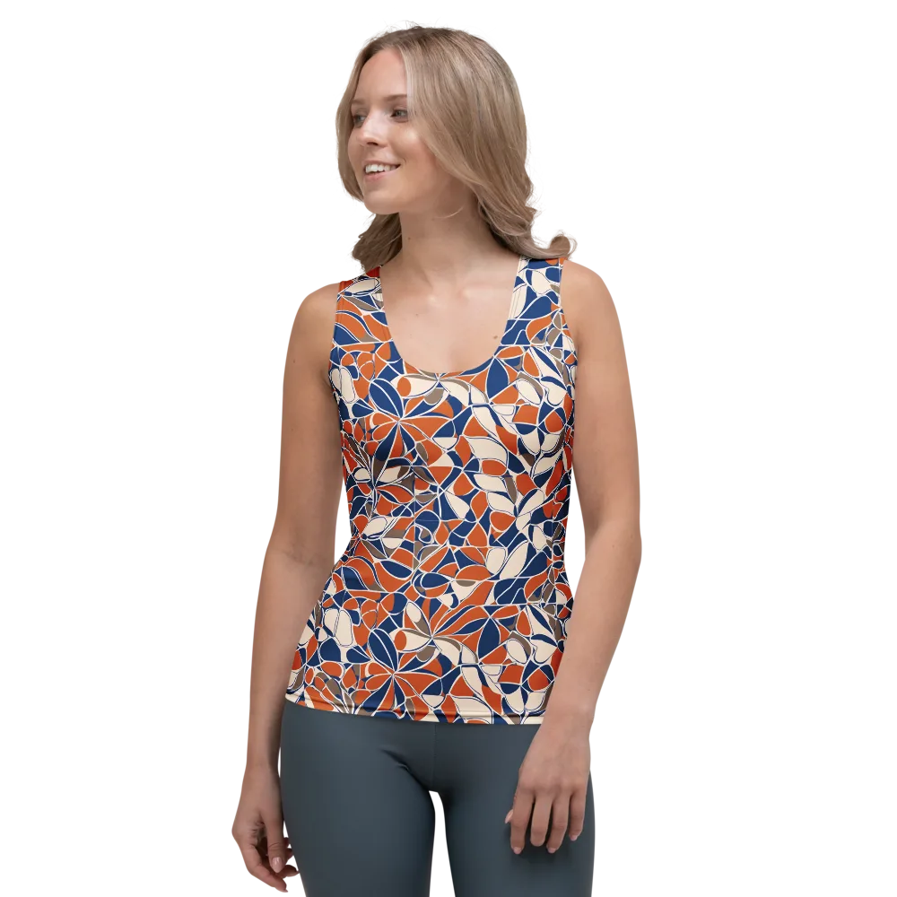Cobalt Citrus Bloom on Women's Tank Top — Front
