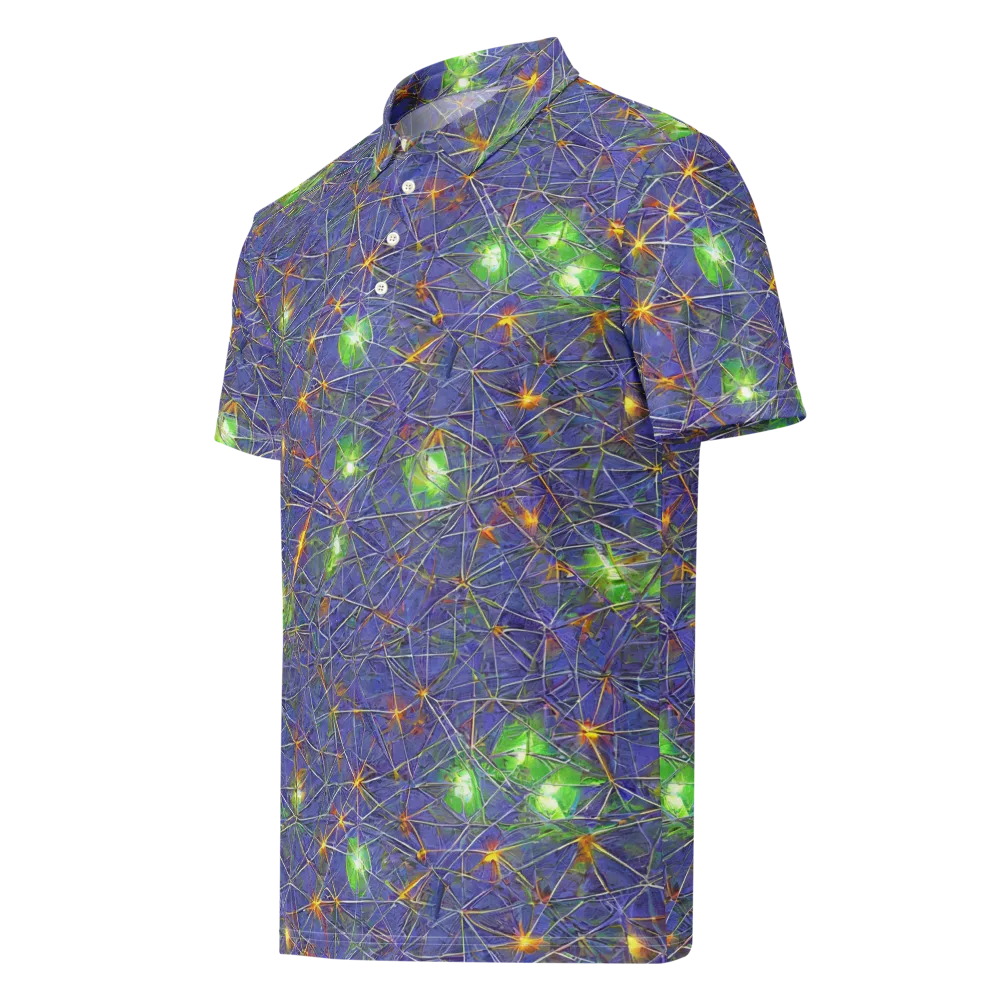 Violet Voltage on Men's Slim Fit Polo Shirt — Left Front