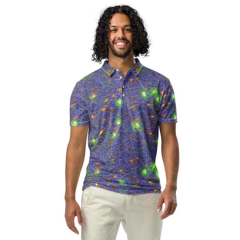 Violet Voltage on Men's Slim Fit Polo Shirt — Front