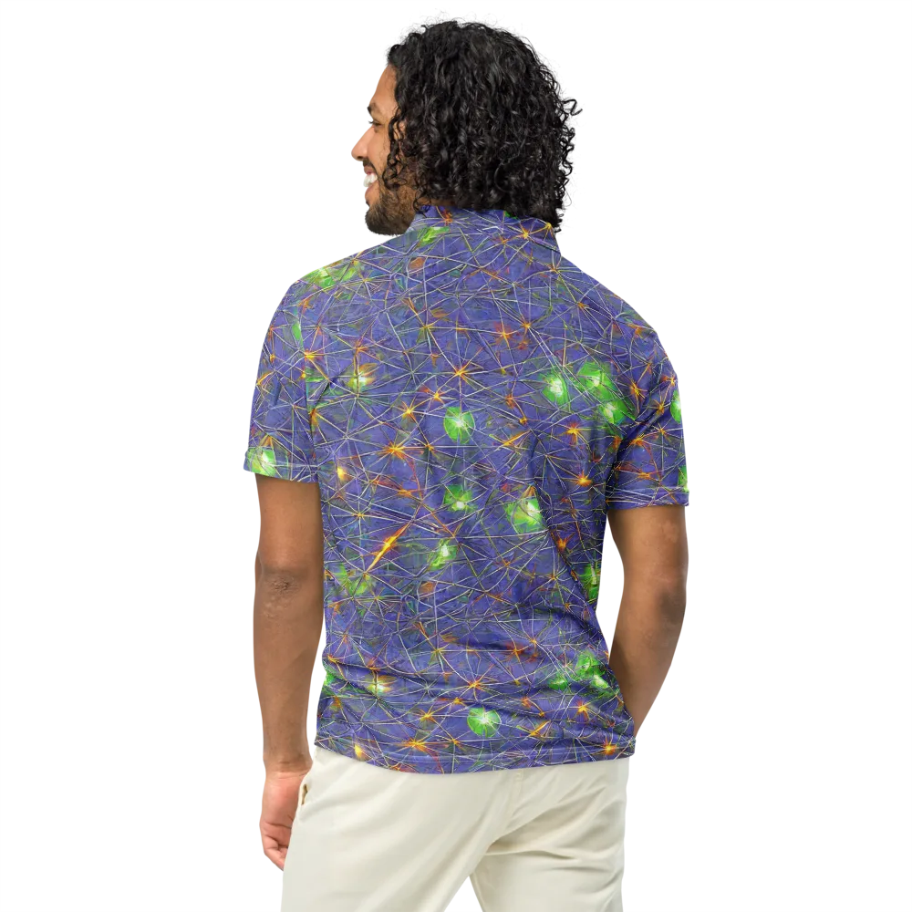 Violet Voltage on Men's Slim Fit Polo Shirt — Back