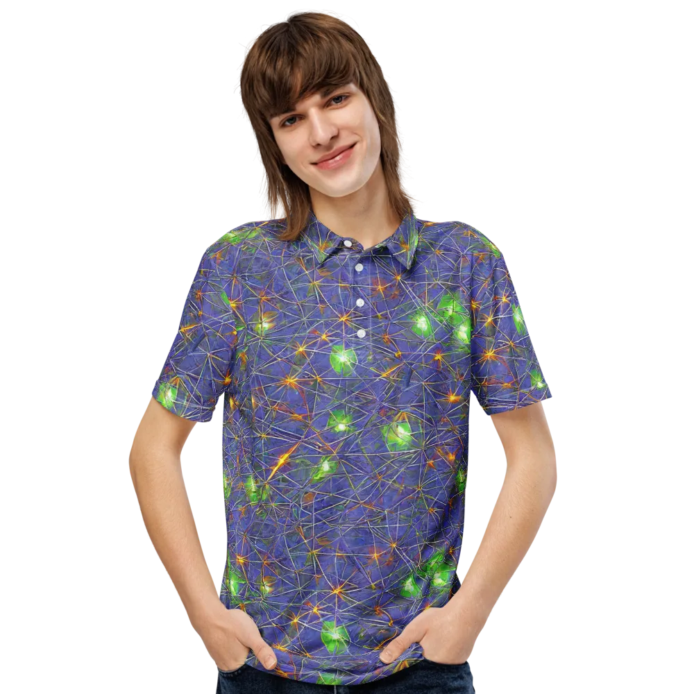Violet Voltage on Men's Slim Fit Polo Shirt — Front