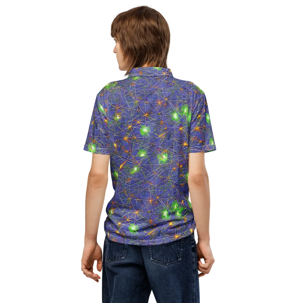 Violet Voltage on Men's Slim Fit Polo Shirt — Back