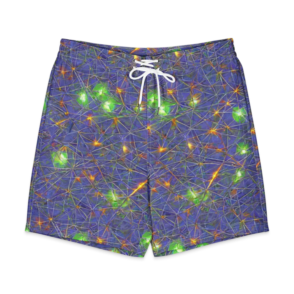 Violet Voltage on Men's Board Shorts — Front