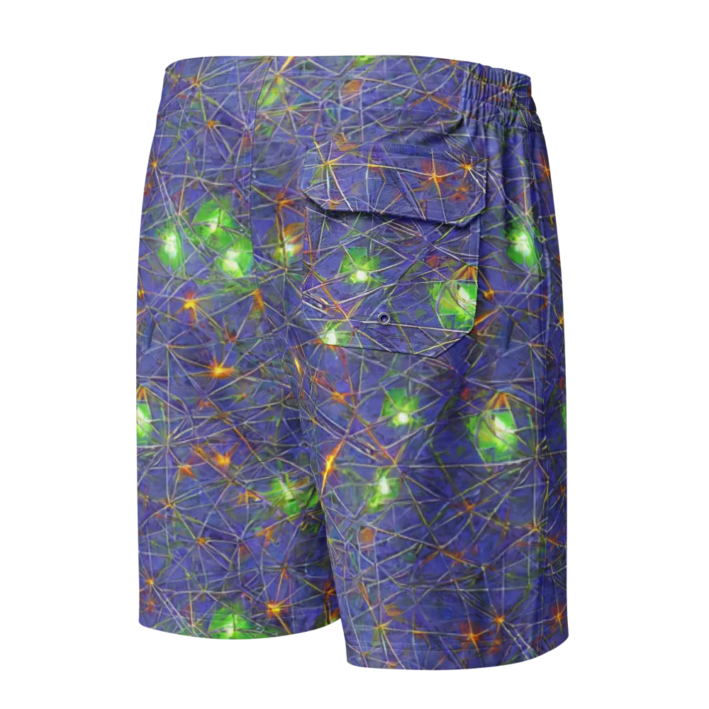 Violet Voltage on Men's Board Shorts — Back