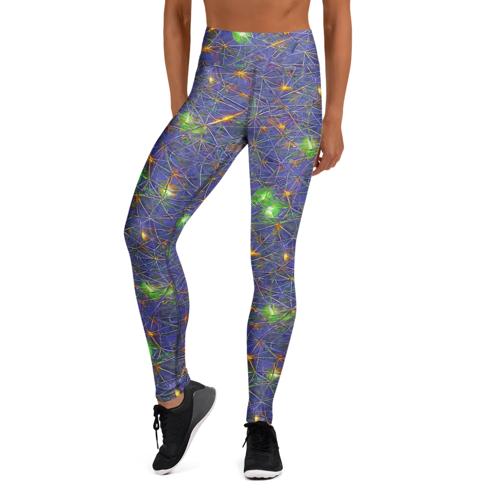 Violet Voltage on Yoga Leggings — Front