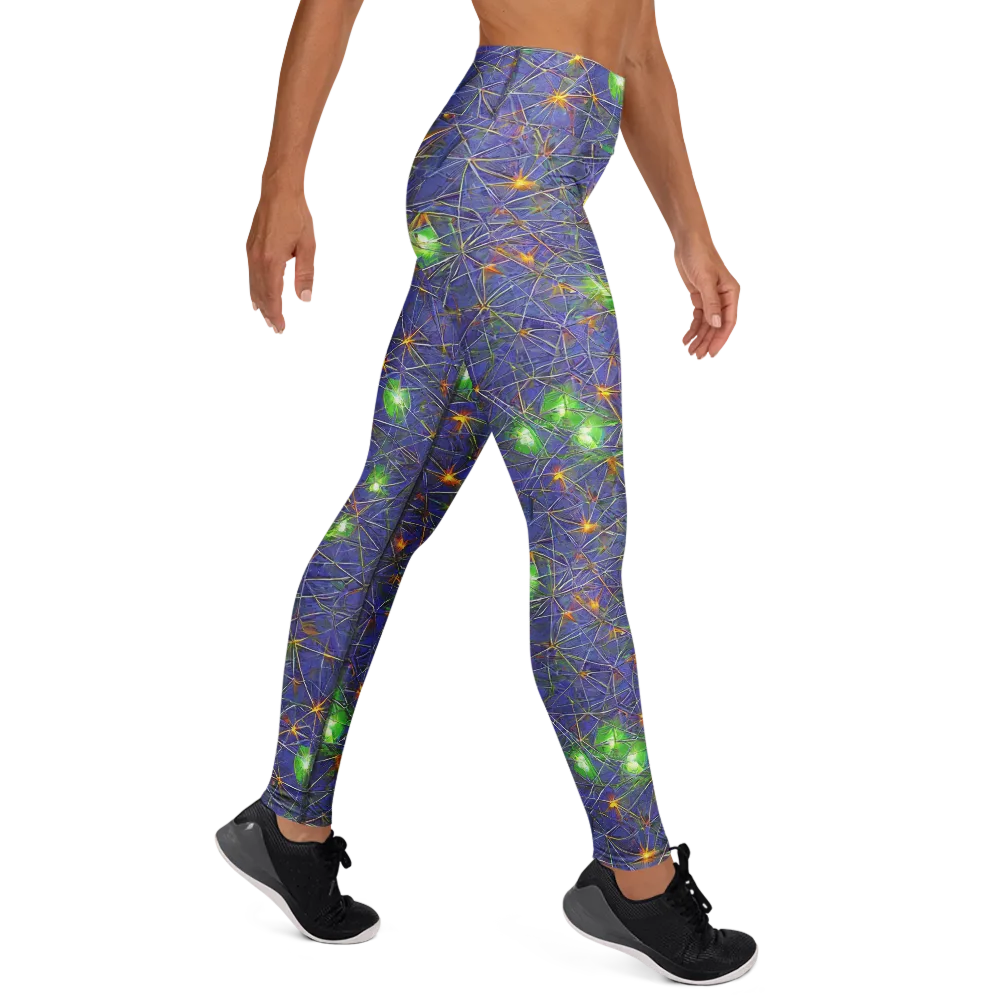 Violet Voltage on Yoga Leggings — Right