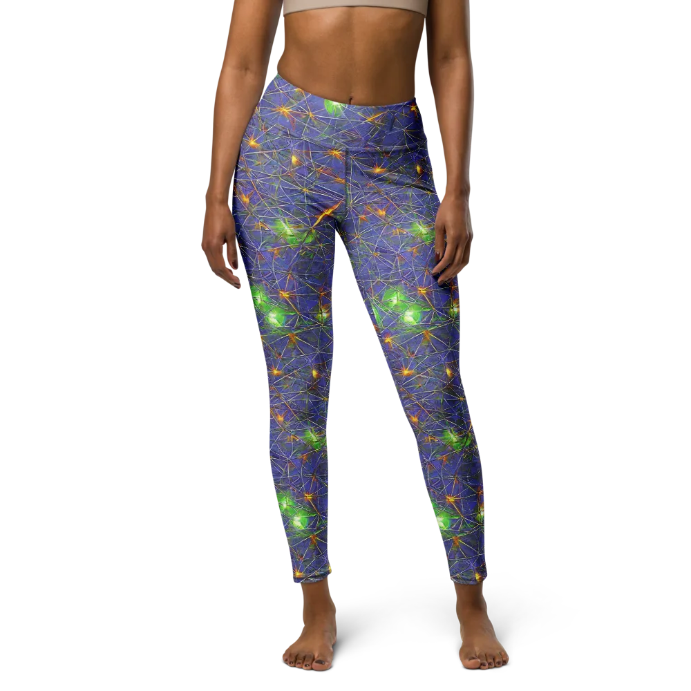 Violet Voltage on Yoga Leggings — Front