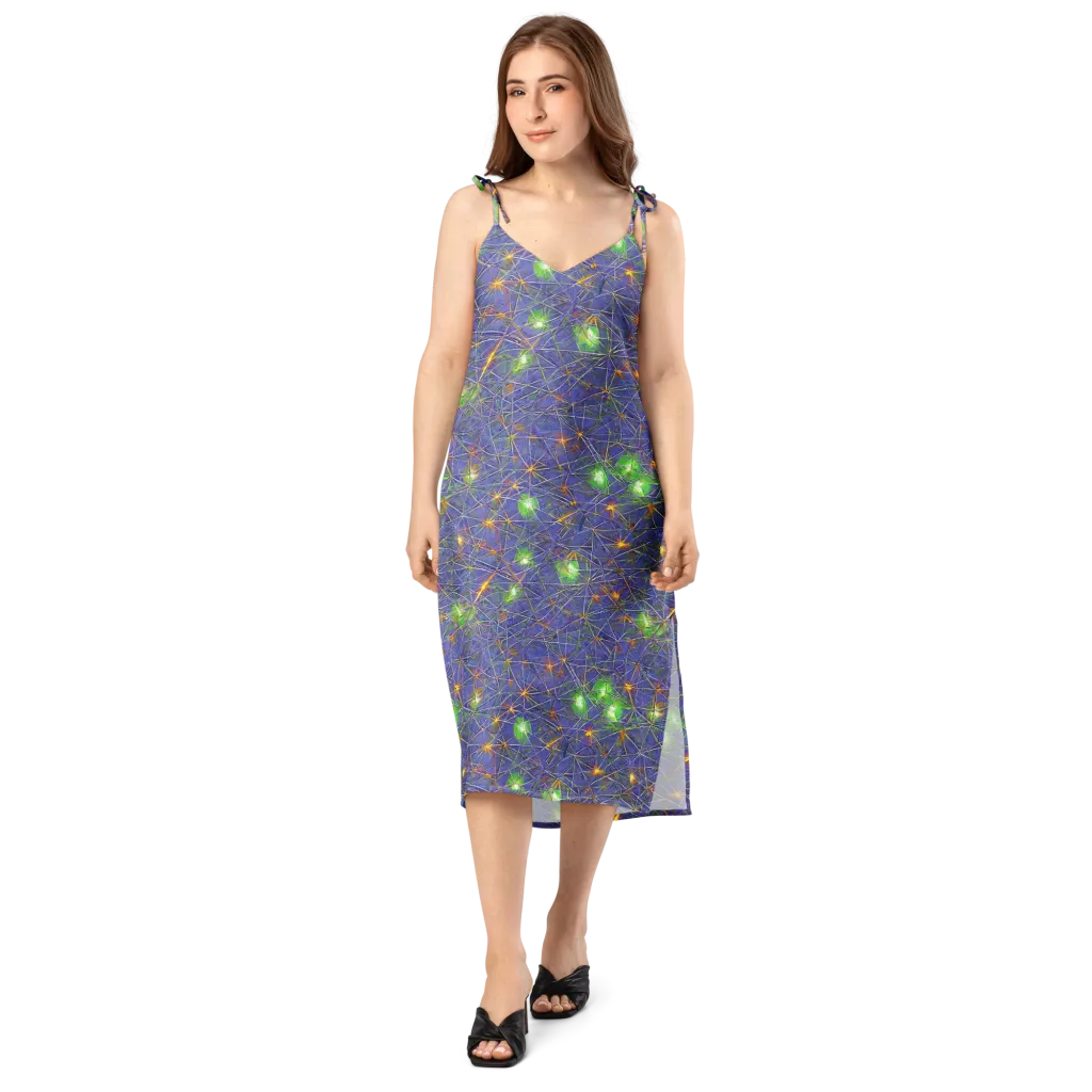 Violet Voltage on Slip Dress — Front