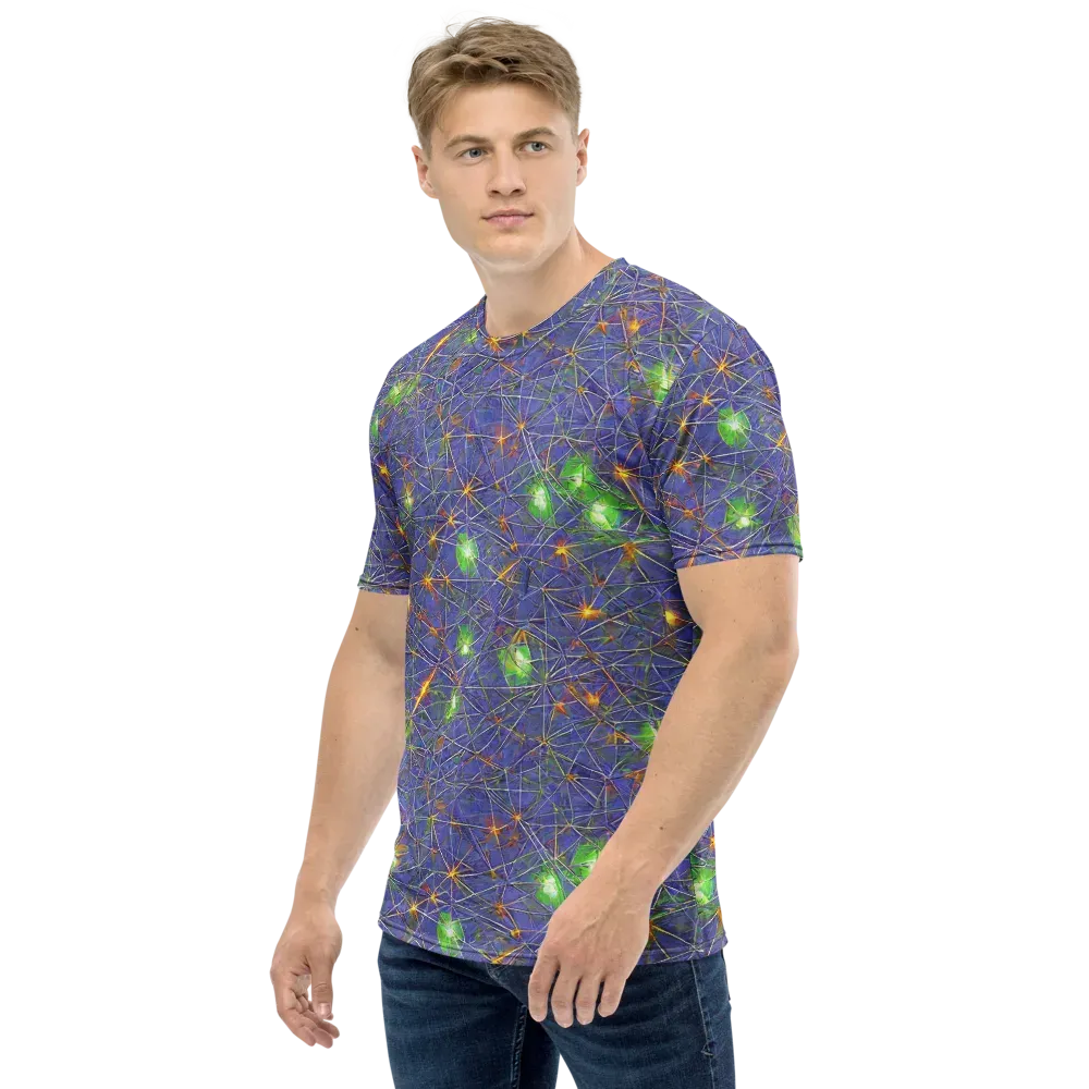 Violet Voltage on Men's Crew Neck T-Shirt — Left