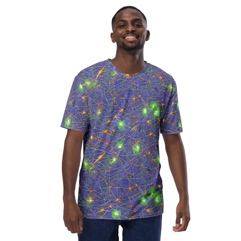 Violet Voltage on Men's Crew Neck T-Shirt — Front