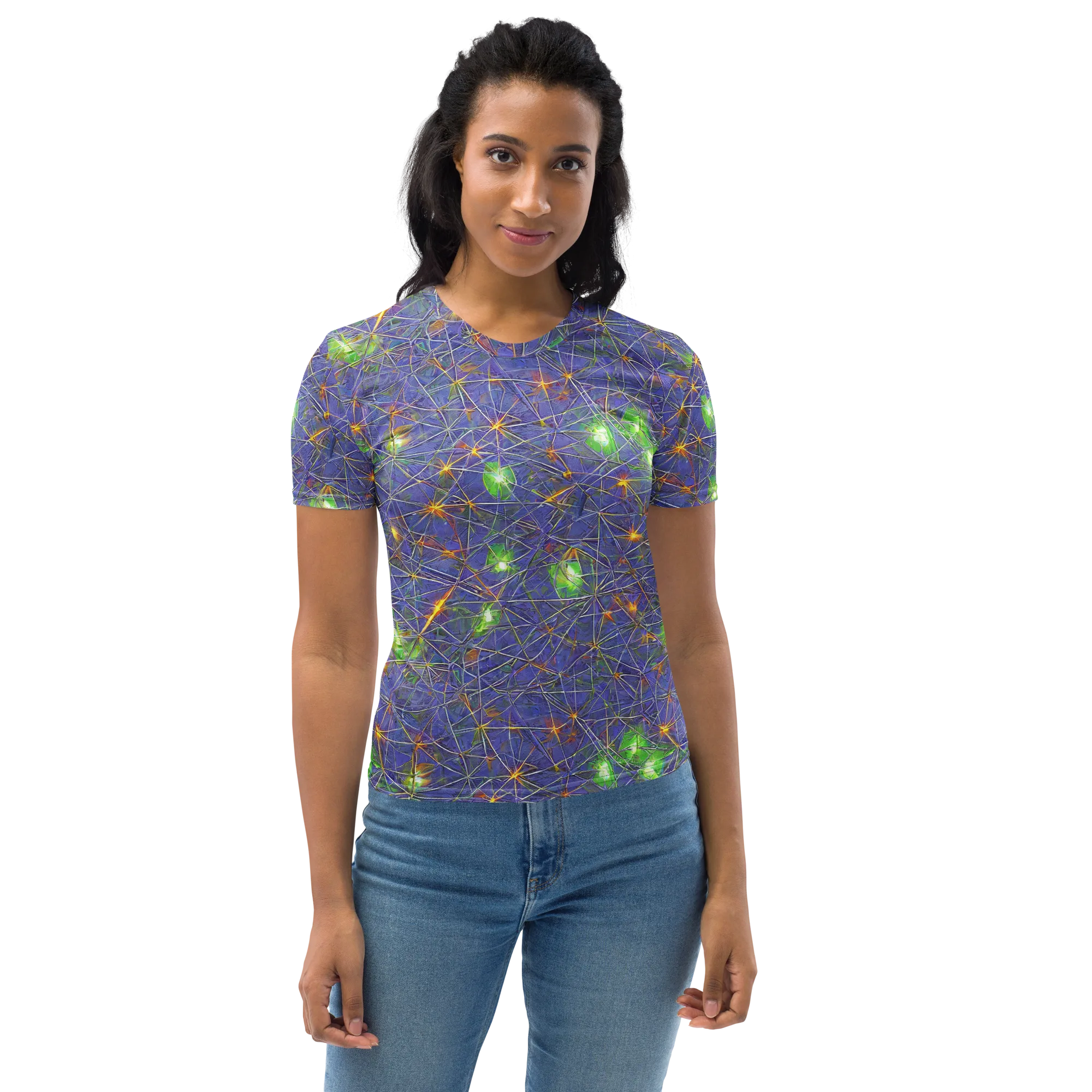 Violet Voltage on Women's Crew Neck T-Shirt — Front